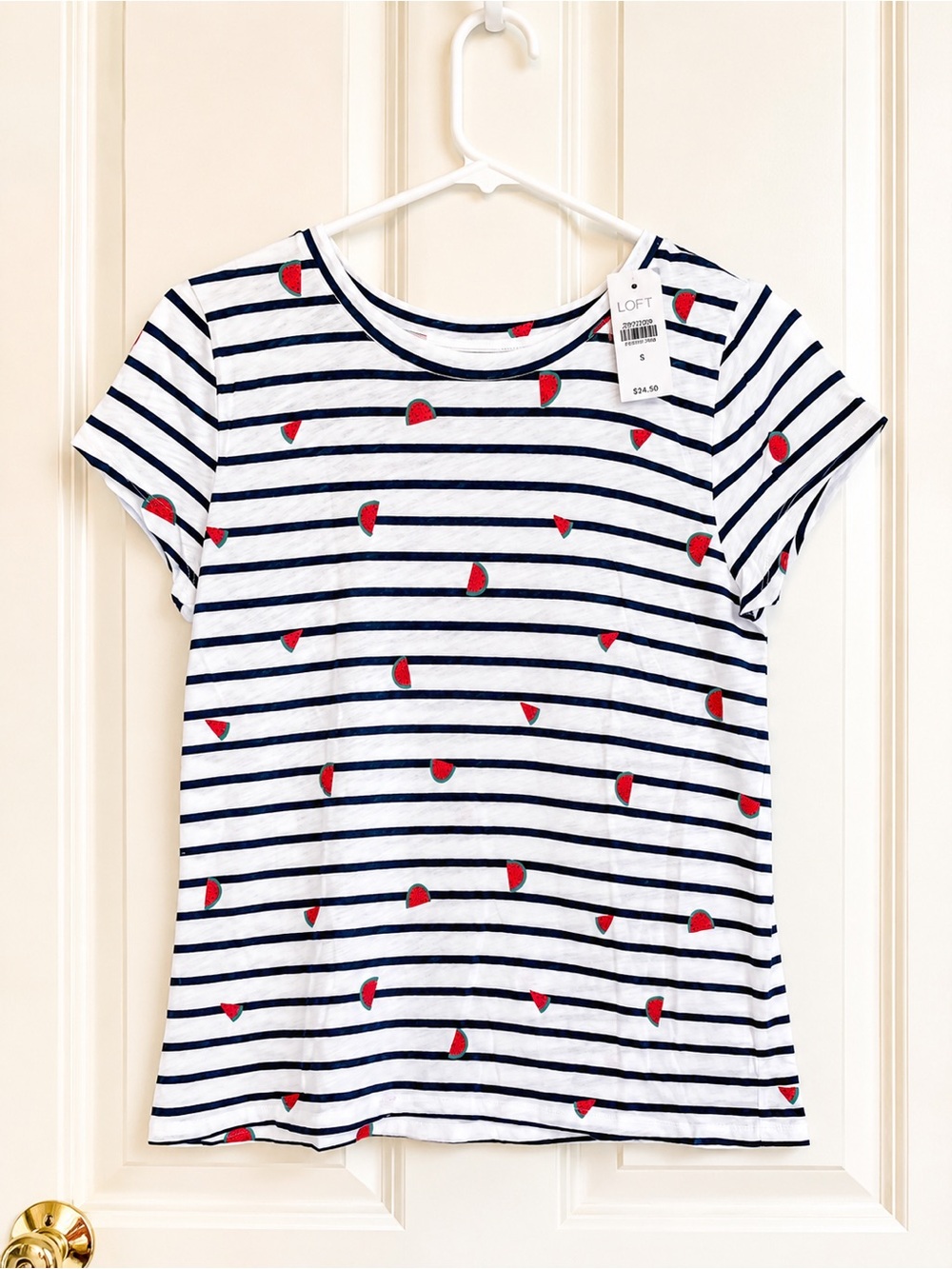 LOFT Vintage Soft watermelon striped tee 🍉